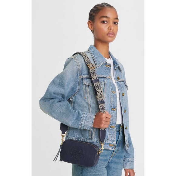 Tory Burch Miller Mini Crossbody Bag Navy OS - Picture 1 of 14